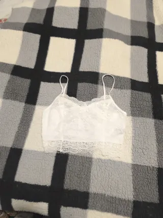 Top encaje blanco de tirantes