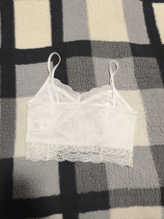 Top encaje blanco de tirantes