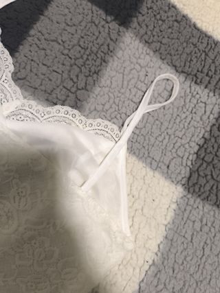Top encaje blanco de tirantes