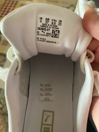 Scarpe Puma Beige/Bianche Tg 37