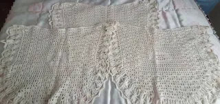 Tappeti da divano in cotone all'uncinetto beige