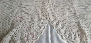 Tappeti da divano in cotone all'uncinetto beige