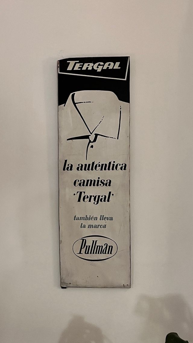 Cartel La auténtica camisa ‘Tergal’ años 60