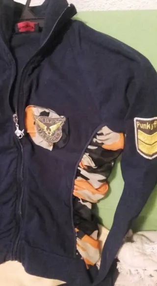 Chaqueta licra con cremallera Punkyfish azul