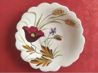 6 Piatti Dessert Maiolica Anni '50