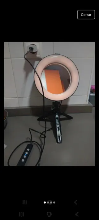 Aro de luz con trípode y control