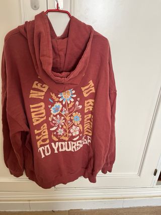 Sudadera Rosa oscuro con Mensaje