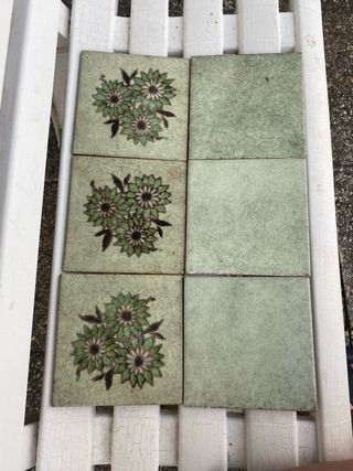 Lote 175 Azulejos Antiguos Florales