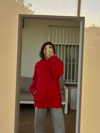 Sudadera Pull&Bear Roja Talla S