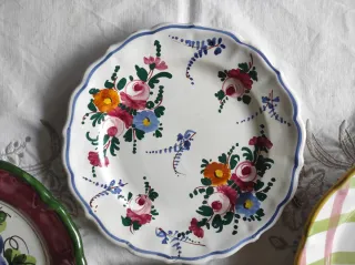 Servizio maiolica 6 piatti decorati