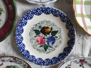 Servizio maiolica 6 piatti decorati