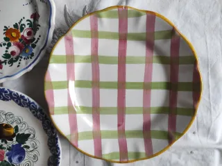 Servizio maiolica 6 piatti decorati