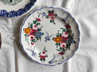 Servizio maiolica 6 piatti decorati