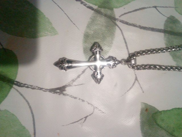 Cadena Police Plata con Colgante Cruz