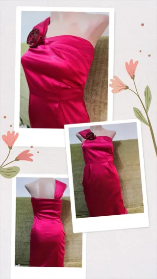 Vestido de fiesta rosa/rojo