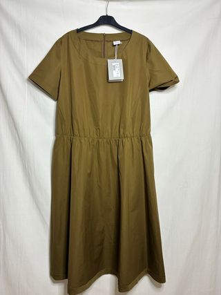 NUEVO C/E! Vestido Midi ASPESI Caqui TG 44 - 100