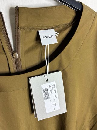 NUEVO C/E! Vestido Midi ASPESI Caqui TG 44 - 100