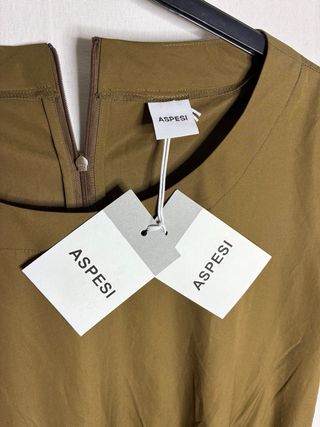 NUEVO C/E! Vestido Midi ASPESI Caqui TG 44 - 100