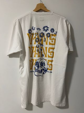 Camiseta Vans Blanca con Diseño Floral