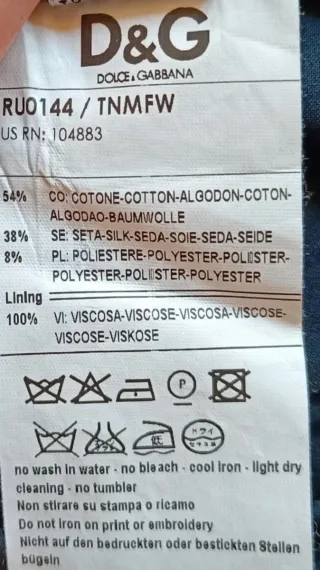 Pantaloni Dolce & Gabbana uomo misto seta