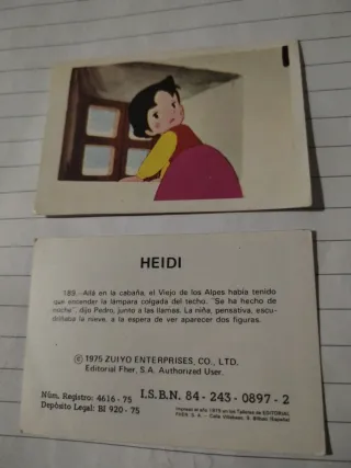 Cromos Heidi Fher 1975 Sueltos