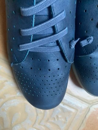 Zapatos Flex piel cordones azul talla 38