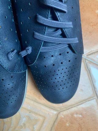 Zapatos Flex piel cordones azul talla 38
