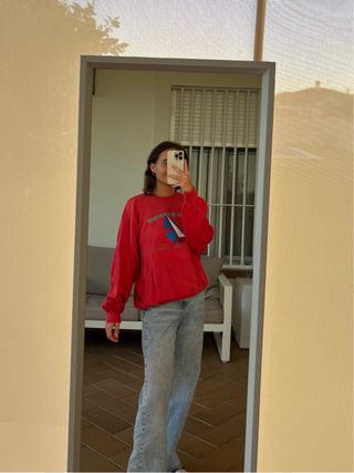 Sudadera Burberry Roja Vintage