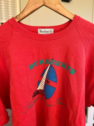 Sudadera Burberry Roja Vintage