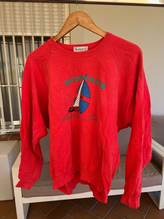Sudadera Burberry Roja Vintage