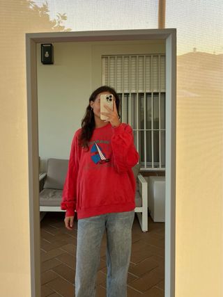 Sudadera Burberry Roja Vintage
