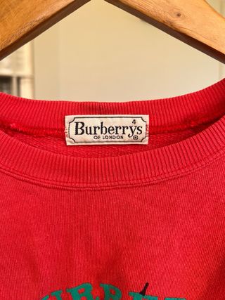 Sudadera Burberry Roja Vintage