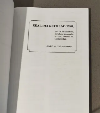 Plan General de Contabilidad (PGC) 1990 - Clásico