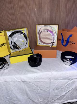 Cinturones Fendi, LV, Versace