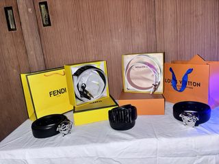 Cinturones Fendi, LV, Versace