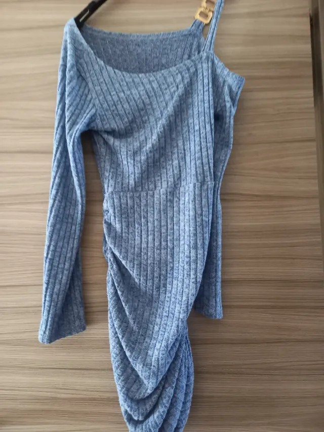 Vestito aderente blu taglia S