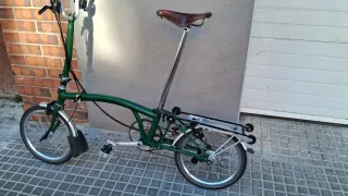 Bicicleta Plegable Brompton Verde