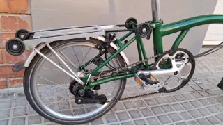 Bicicleta Plegable Brompton Verde