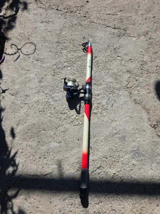 Caña de pescar con carrete