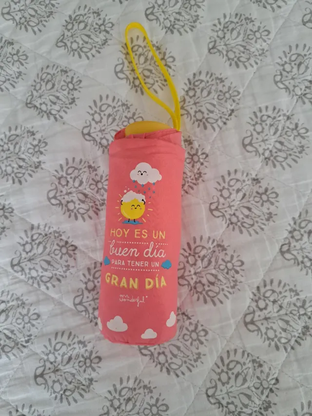 Paraguas plegable Mr Wonderful rosa