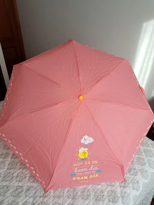 Paraguas plegable Mr Wonderful rosa