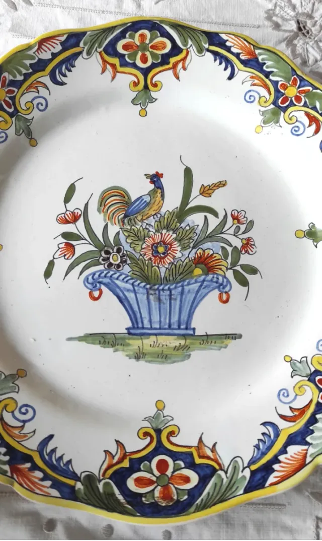 Piatto Desvres 1900 Geo Martel