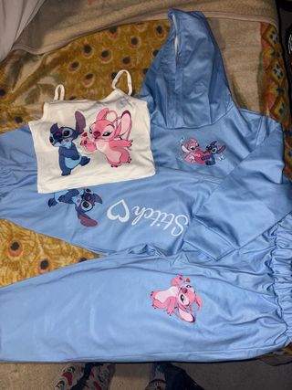 Conjunto 3 piezas Stitch y Ángel de 5/6 hagoprecio