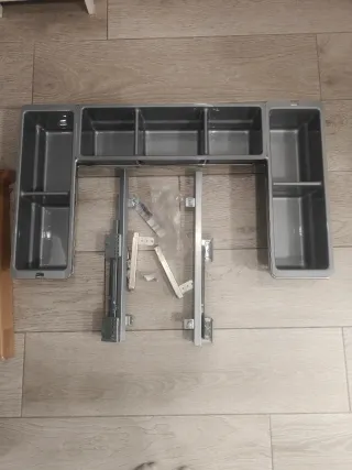 Organizador de cajón cocina gris