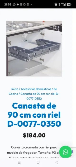 Organizador de cajón cocina gris