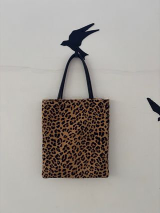 Bolso Zara Animal Print Piel Natural