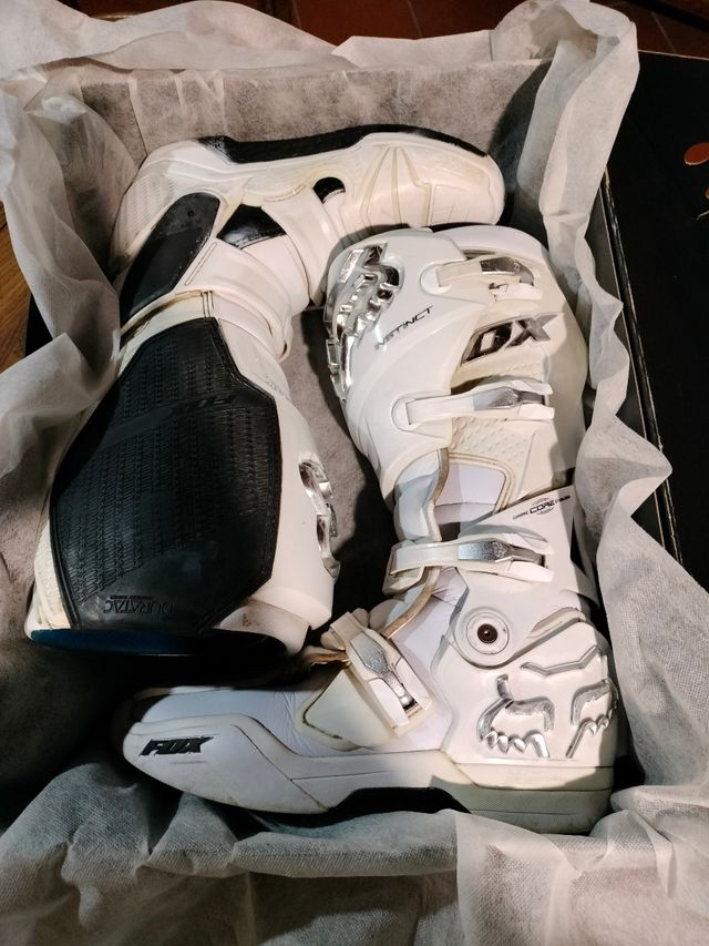 Stivali Motocross FOX Instinct Bianchi