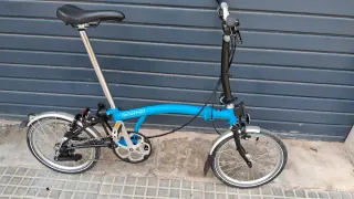 Bicicleta Plegable Brompton Azul