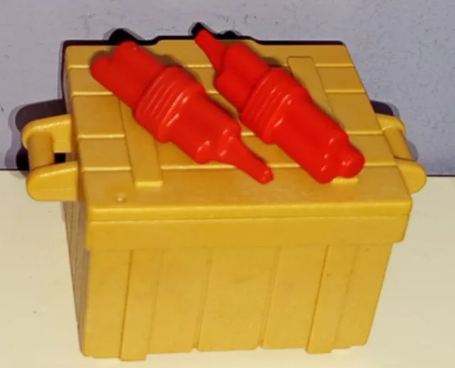 Playmobil Caja Amarilla con 2 Accesorios Rojos