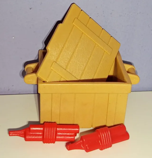 Playmobil Caja Amarilla con 2 Accesorios Rojos